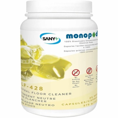 GreenLABS - Nettoyant pour plancher GLF-428-25S4 - Pour Sol, Commercial, Industrie, Sol dur - Concentré - Liquide - 7,5 à 8,5 pH - Lavande Arôme - Jaune - 25 / Unité 25 PODS PER PACK  FLOOR 