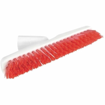 Globe Swivel Grout Brush - Polypropylene Bristle - 9.25" (234.95 mm) Overall Length - White, Red - 1 Unit CHISEL CUT BRISTLE POLYPROPYLENE BRISTLES
