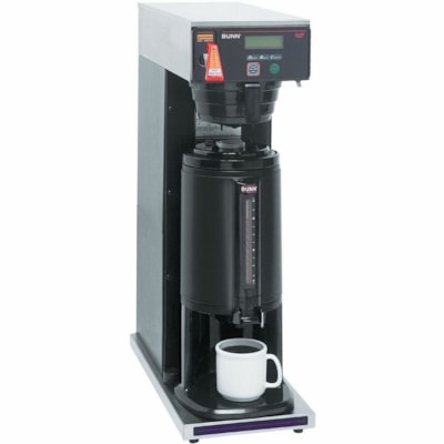 BUNN AXIOM-DV TS Coffee Maker - Programmable - 1475 W - 28 L - Silver, Black - Stainless Steel Body PLUMBED  THERMAL  HOT WATER 