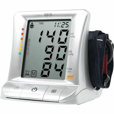 Bios Diagnostics 3AL1-3E Blood Pressure Monitor - For Pulse Rate, Blood Pressure, Heart Rate - Extra Large Display, Alarm, Date Function, Time Function, Irregular Heartbeat Detection, Irregular Pulse Alert, Systolic Reading, Diastolic Reading  
