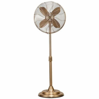 Ecohouzng "CT40070SB" 16 inch Pedestal Fan - 16" (406.40 mm) Fan Diameter - 3 Speed - Adjustable Tilt Head, Adjustable Height - Metal  