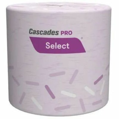 Cascades PRO - Papier hygiénique B012 - 1 Pli - largeur de 4,20 po (106,68 mm) x longueur de 3,80 po (96,52 mm) - 1000 Feuilles/Rouleau - Blanc - Papier - 48 Rouleaux paremballage 4"X3.25" 1000 FEUILS/ROUL 1PLI 