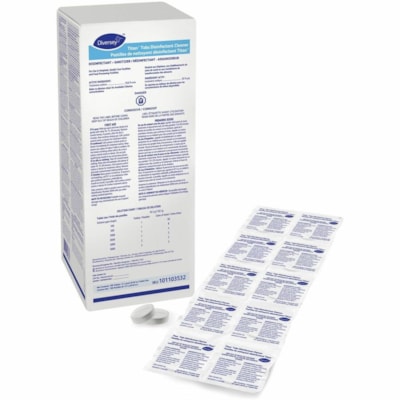 Diversey Tabs Disinfectant Cleaner - For Healthcare, Hard Surface, Floor - Tablet - 99 pH - Chlorine Scent - Easy to Use, Deodorize, Residue-free, Bleach-free - White - 100/Pack - 5 / Pack 100 TABLETS 