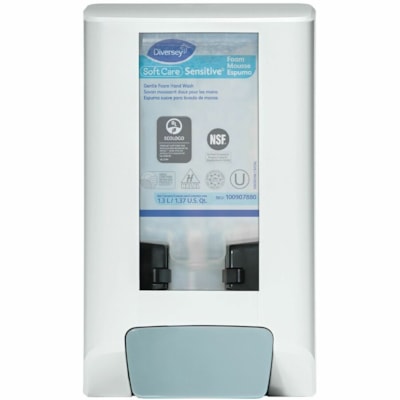 Diversey IntelliCare Manual Dispenser II, White - Manual - 0.03 fl oz (1 mL) Capacity - Durable, Key Lock, Keyless Lock, Scratch Resistant, UV Resistant, Push Button, Long Lasting - White - 6 / Pack  