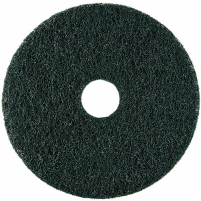 Dustbane Emerald/Dominator Stripping Pad - 19" (482.60 mm) Diameter - Stripping, Floor, Cleaning - 175 rpm to 600 rpm Speed Supported - Durable, Heavy Duty, Abrasive, Dirt Remover - Fiber, Polyester - Emerald Green - 5 / Carton  