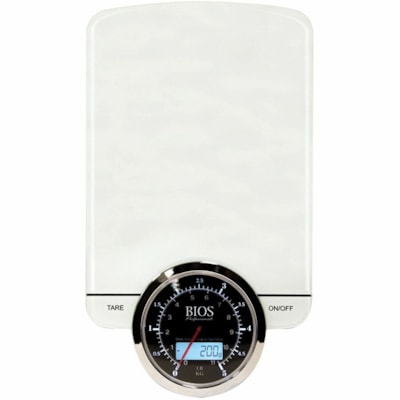 BIOS Professional Professional Digital / Analog Kitchen Scale - 11 lb (4989.52 g) / 11.02 lb (5000 g) Maximum Weight Capacity CAPACITY MAX 11LBS 