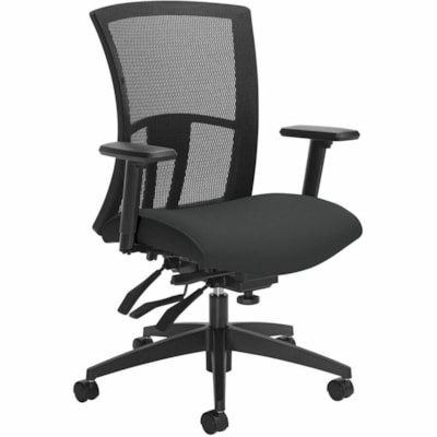 Global Chair - Black Seat - Black Mesh Back - Black Frame - Mid Back IMPRINT  GR 4 BLK IM84 FULLY ASSEMBLED