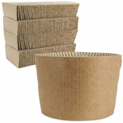 Globe - Manchon de gobelet 6085 - Brun - Fibre, Papier Kraft - 1000 / Étui COMPOSTABLE  1000/CS 