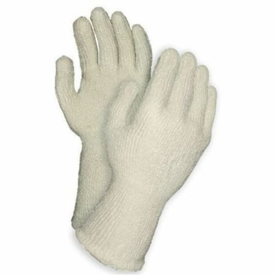 Thermo-Guard - Gants de travail - longueur de gant 13,78 po (350 mm) - Chaleur Protection - Taille unique Taille - Pour Main droite / gauche - Tissu éponge - Beige - Lavable, Résistant à la chaleur - Pour Kitchen, Boulangerie, Préparation d'aliments, Hospitality, Service re  