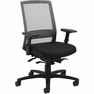 Global Spritz Weight Sensing Synchro-Tilter High-Back Ergonomic Chair, Black - Fabric Seat Material - Black Back Color - Mesh Back Material - Black Frame Color - High Back - Black - Fabric HIGH BACK TERRACE FABRIC/MESH BACK