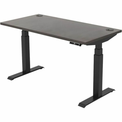 Bureau assis-debout ergoCentric CADRE ARGENTé  30 PO X 72 PO GRIS CLAIR