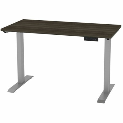 HDL 24" Deep Top & Athena Height-Adjustable Base - Gray Dusk Rectangle Top - Silver Centered Leg Base - Modern Style - 220 lb (99.79 kg) Capacity - Height Adjustable - 47.2" (1198.88 mm) Table Top Width x 23.7" (601.98 mm) Table Top Depth - 46.5" (1181.10 mm) Height - Home Office, Business - Assembl 48"W X 23.75"D X 28.5-46.5"H GREY DUSK / SILVER