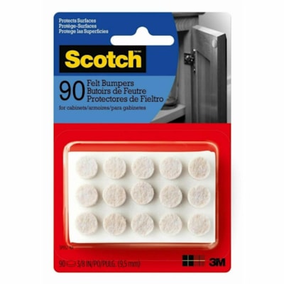 Scotch Felt Bumper - Square - Beige - 90/Pack SIZE 3/8 IN (0.95 CM) 