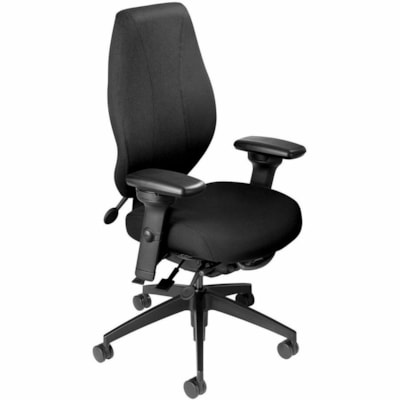 ergoCentric airCentric 2 Multi Tilt Task Chair, Standard Size, Midnight Black - Molded Foam Seat Material - Midnight Black Frame Color - Mid Back BLACK UPHOLSTERY ADJUSTABLE SWIVEL ARMS
