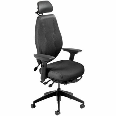 ergoCentric - Chaise AIR2MTSS1003SWOUCA - Tissu, Mousse Seat Material - Back Color Noir - Mousse, Mousse polyuréthane, Plastique, Maille Back Material - Frame Color Noir - 5 branches Base - Noir - Maille - Accoudoir SMALL SIZE 