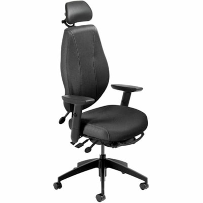 ergoCentric airCentric Chair - Fabric, Foam, Mesh Seat Material - Black Back Color - Foam, Polyurethane Foam, Plastic, Mesh Back Material - Black Frame Color - 5-star Base - Black - Mesh - Armrest SMALL SIZE 