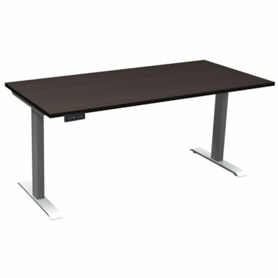 HDL - Bureau assis-debout Athena - Contemporain Style - 220 lb (99,79 kg) Capacité - Hauteur réglable - largeur du plateau de table 66 po (1676,40 mm) x profondeur du plateau de table 30 po (762 mm) - hauteur de 45,5 po (1155,70 mm) - Commercial - Assemblage requis - Evening Zen, Argen EVENING ZEN/SILVER 2 LEG BASE 66'' W X 30''D X 27.5-45.5''H