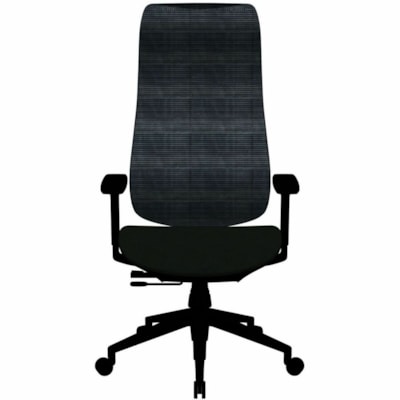HDL ARES High-Back Task/Meeting Chair - Black Seat Color - Mesh Seat Material - Black Back Color - Mesh Back Material - Black Frame Color - Aluminum Frame Material - High Back - 5-star Base - Black - 1 / Unit BLACK 