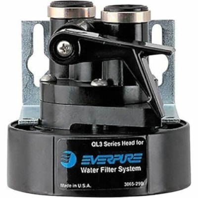 Everpure QL3 Single Filter Head - Water Filter - 1 Unit INCL. BRACKET & SHUT OFF VALVE 