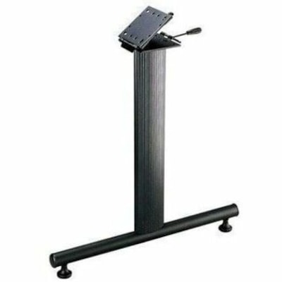 Global ConnecTABLES T-Leg, For 24" Tops - T-shaped Base x 20" (508 mm) Length - Assembly Required - Steel FOR 24" TOPS  GLOBAL LEVELLING GLIDES  BLACK