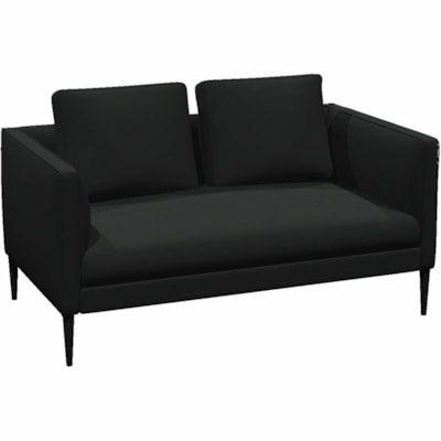 HDL 2 Seater Couch/Loveseat - 44" (1117.60 mm) Seat Width - Solid Wood Black, Wood Frame - 55" (1397 mm) x 29.50" (749.30 mm) x 26" (660.40 mm) Overall Dimension - Polyurethane Black, Plush, Foam Seat - Polyurethane, Plush, Foam Back - 1 / Unit EASY CLEAN POLYURETHANE BLACK