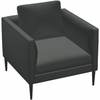 Heartwood Armchair - Black Seat Color - Polyurethane Seat Material - Solid Wood Frame Material - Four-legged Base - Black EASY CLEAN POLYURETHANE BLACK