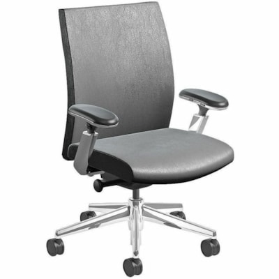 Nightingale EC 3 Series Executive Chair - Leather Seat Material - Leather Back Material - Mid Back - Black MID BACK EXECUTIVE CHAIR ADJUSTABLE ARMS  LEATHER PLUS