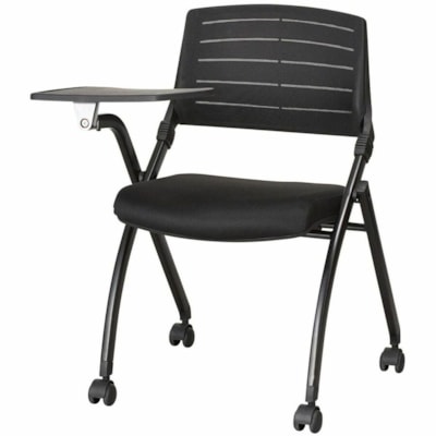 TygerClaw Low-Back Classroom Chair, Black - Plastic Seat Material - Black Back Color - Fabric Back Material - Black Frame Color - Low Back - Black hair 