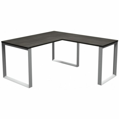 HDL - Bureau Innovations INV6660TB-LOOP-GDSL - Tissu: Métal, Stratifié - Finition: Gris du soir, Stratifié - Pour Chambre de résidence, Bureau à domicile, Entreprise, Bureau, Commercial GREY DUSK W/SILVER LOOP LEGS 66"WX60"DX29"H PACK IN 7 BOXES
