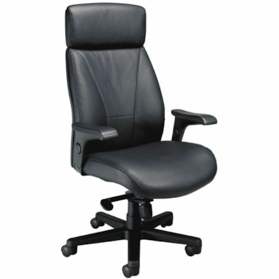 Nightingale Presider 7700D Chair - Black Seat Color - Foam, LeatherPlus, Leather Seat Material - Black Back Color - Foam, LeatherPlus, Leather Back Material - High Back - 5-star Base - Plush  