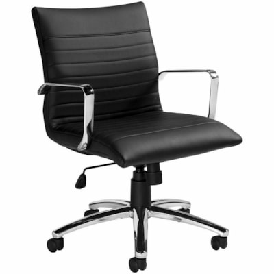 Offices To Go Chair - Black Back BLACK LUXHIDE FULLY ASSEMBLED