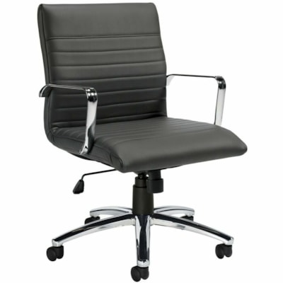 Offices To Go Chair - Black Back GREY LUXHIDE 