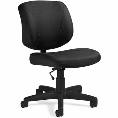 Offices To Go Yoho Low-Back Armless Task Chair, Ebony Black, Jenny Fabric - Fabric Seat Material - Black Back Color - Fabric Back Material - Black Frame Color - Low Back - Ebony - Fabric JENNY FABRIC 