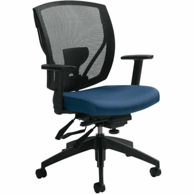 Offices To Go Chair - Black Mesh Back MEDIUM BACK TILTER JENNY FABRIC  ADMIRAL