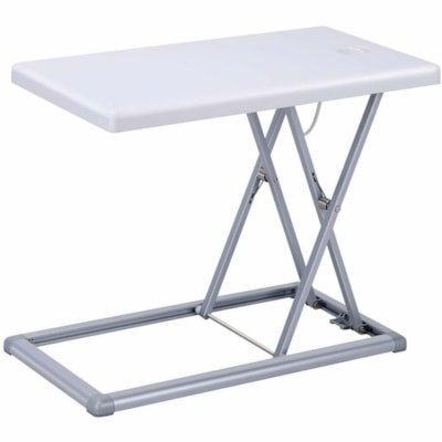 Rocelco PDR Portable Desk Riser - 15" (381 mm) Height x 19" (482.60 mm) Width x 10" (254 mm) Depth - Desk - White - For Travel, Hotel, Dorm Room, Notebook, Mouse - Portable, Compact, Foldable r 