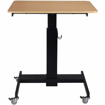 Rocelco Mobile Standing Desk - 20 lb (9.07 kg) Capacity - Height Adjustable - 28" (711.20 mm) Table Top Width x 20" (508 mm) Table Top Depth - 30.7" (779.78 mm) Height x 8" (203.20 mm) Width x 23" (584.20 mm) Depth - Classroom, Home, School, Laptop, Monitor, Book - Wood Grain Top Material 8"W 