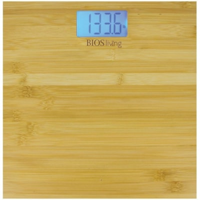 BIOS Living Bamboo Digital Scale - 397 lb (180076.17 g) / 396.83 lb (180000 g) Maximum Weight Capacity 396 LBS CAPACITY 2.9  X 1   / 7.4 X 3.8 CM