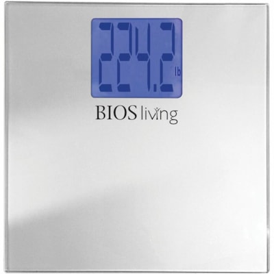 BIOS Living Jumbo Digital Display Scale - 550 lb (249475.80 g) / 551.16 lb (250000 g) Maximum Weight Capacity - Gray 550 LBS CAPACITY 4" X 3½" / 10.6 X 9 CM