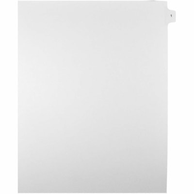 Mark Maker Legal Index Tabs, 1/15th Cut, With Individual Number, Letter-Size - 1/15 - #1 - 11" (279.40 mm) Tab Height x 8.50" (215.90 mm) Tab Width - Letter - White Mylar, Paper Tab(s) - 10% Recycled - Pre-printed, Mylar Reinforcement, Laminated, Unpunched - 25 / Unit 25 Pk Letter No Holes Mylar Single Tabs