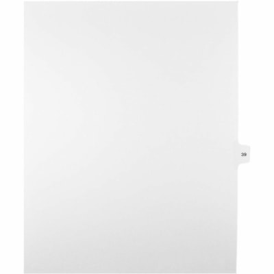 Mark Maker Legal Index Tabs, 1/15th Cut, With Individual Number, Letter-Size - 1/15 - 39 - 11" (279.40 mm) Tab Height x 8.50" (215.90 mm) Tab Width - Letter - White Paper, Mylar Tab(s) - 10% Recycled - Pre-printed, Mylar Reinforcement, Laminated, Unpunched - 25 / Unit 25 Pk Letter No Holes Mylar Single Tabs