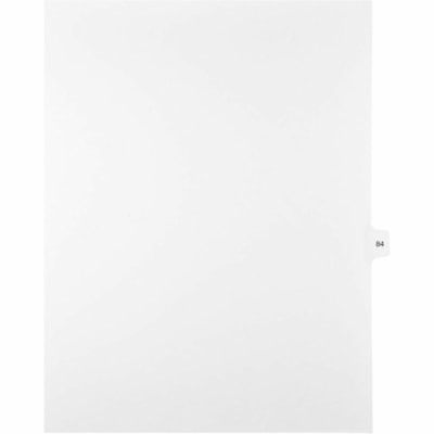 Mark Maker Legal Index Tabs, 1/15th Cut, With Individual Number, Letter-Size - 1/15 - 84 - 11" (279.40 mm) Tab Height x 8.50" (215.90 mm) Tab Width - Letter - White Mylar, Paper Tab(s) - 10% Recycled - Pre-printed, Mylar Reinforcement, Laminated, Unpunched - 25 / Unit 25 Pk Letter No Holes Mylar Single Tabs