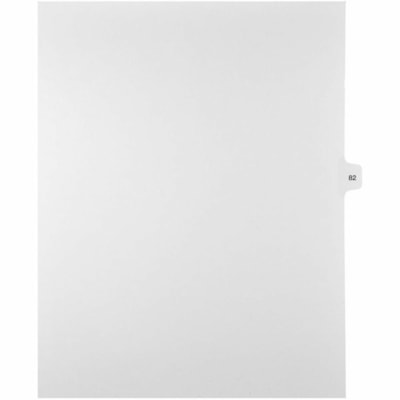 Mark Maker - Onglet d'index Legal - 1/15 - 82 - hauteur de l'onglet 11 po (279,40 mm) x largeur de l'onglet 8,50 po (215,90 mm) - format lettre - Tab(s) Blanc Mylar, Papier - 10% Recyclé - Pré-imprimé, Renforcement de Mylar, Laminées, Non perforé - 25 / Unit&eacute 25/pk Mylar lettre Intercalaire