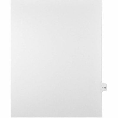 Mark Maker Legal Index Tabs, 1/15th Cut, With Individual Number, Letter-Size - 1/15 - 132 - 11" (279.40 mm) Tab Height x 8.50" (215.90 mm) Tab Width - Letter - White Paper, Mylar Tab(s) - 10% Recycled - Pre-printed, Mylar Reinforcement, Laminated, Unpunched - 25 / Unit 25 Pk Letter No Holes Mylar Single Tabs