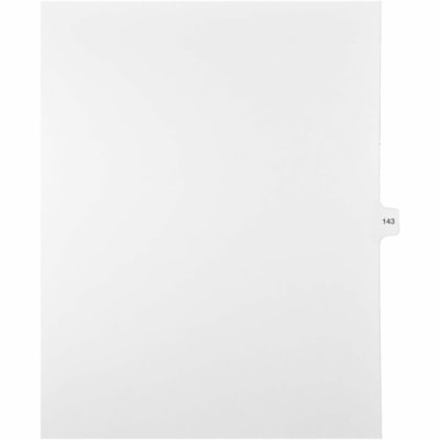 Mark Maker Legal Index Tabs, 1/15th Cut, With Individual Number, Letter-Size - 1/15 - 143 - 11" (279.40 mm) Tab Height x 8.50" (215.90 mm) Tab Width - Letter - White Paper, Mylar Tab(s) - 10% Recycled - Pre-printed, Mylar Reinforcement, Laminated, Unpunched - 25 / Unit 25 Pk Letter No Holes Mylar Single Tabs