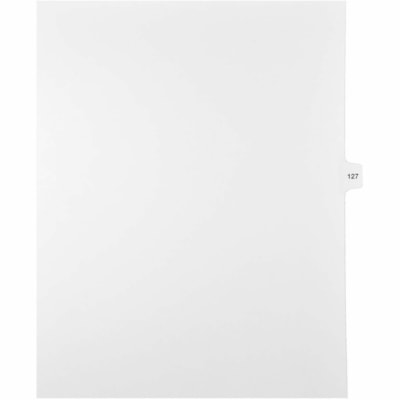 Mark Maker Legal Index Tabs, 1/15th Cut, With Individual Number, Letter-Size - 1/15 - 127 - 11" (279.40 mm) Tab Height x 8.50" (215.90 mm) Tab Width - Letter - White Mylar, Paper Tab(s) - 10% Recycled - Pre-printed, Mylar Reinforcement, Laminated, Unpunched - 25 / Unit 25 Pk Letter No Holes Mylar Single Tabs