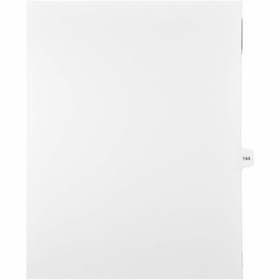 Mark Maker Legal Index Tabs, 1/15th Cut, With Individual Number, Letter-Size - 1/15 - 144 - 11" (279.40 mm) Tab Height x 8.50" (215.90 mm) Tab Width - Letter - White Mylar, Paper Tab(s) - 10% Recycled - Pre-printed, Mylar Reinforcement, Laminated, Unpunched - 25 / Unit 25 Pk Letter No Holes Mylar Single Tabs