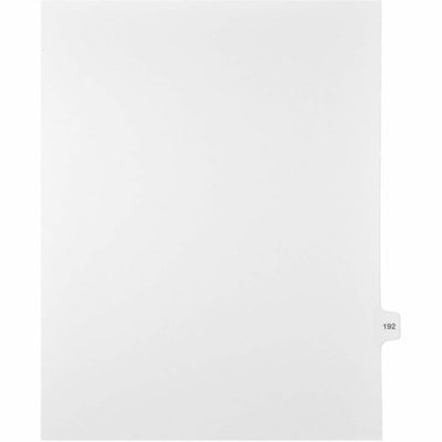 Mark Maker Legal Index Tabs, 1/15th Cut, With Individual Number, Letter-Size - 1/15 - 192 - 11" (279.40 mm) Tab Height x 8.50" (215.90 mm) Tab Width - Letter - White Mylar, Paper Tab(s) - 10% Recycled - Pre-printed, Mylar Reinforcement, Laminated, Unpunched - 25 / Unit 25 Pk Letter No Holes Mylar Single Tabs