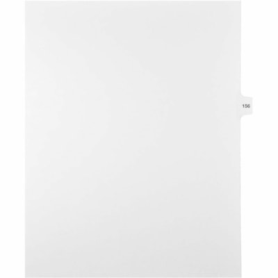 Mark Maker Legal Index Tabs, 1/15th Cut, With Individual Number, Letter-Size - 1/15 - 156 - 11" (279.40 mm) Tab Height x 8.50" (215.90 mm) Tab Width - Letter - White Mylar, Paper Tab(s) - 10% Recycled - Pre-printed, Mylar Reinforcement, Laminated, Unpunched - 25 / Unit 25 Pk Letter No Holes Mylar Single Tabs