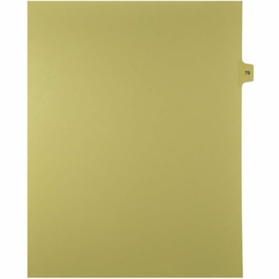 Mark Maker - Onglet d'index Legal - 1/15 - 79 - hauteur de l'onglet 11 po (279,40 mm) x largeur de l'onglet 8,50 po (215,90 mm) - format lettre - Tab(s) Chamois Mylar, Papier - 10% Recyclé - Pré-imprimé, Renforcement de Mylar, Laminées, Non perforé - 25 / Unit&eacu 25/Pk Mylar lettre Intercalaire