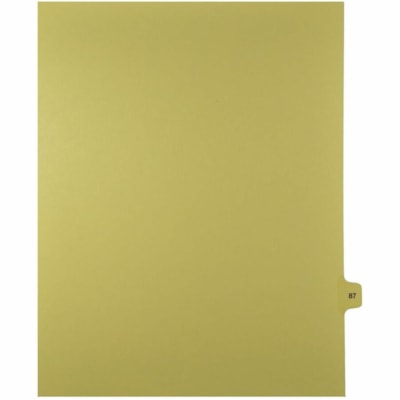 Mark Maker - Onglet d'index Legal - 1/15 - 87 - hauteur de l'onglet 11 po (279,40 mm) x largeur de l'onglet 8,50 po (215,90 mm) - format lettre - Tab(s) Chamois Papier, Mylar - 10% Recyclé - Pré-imprimé, Renforcement de Mylar, Laminées, Non perforé - 25 / Unit&eacu 25/Pk Mylar lettre Intercalaire